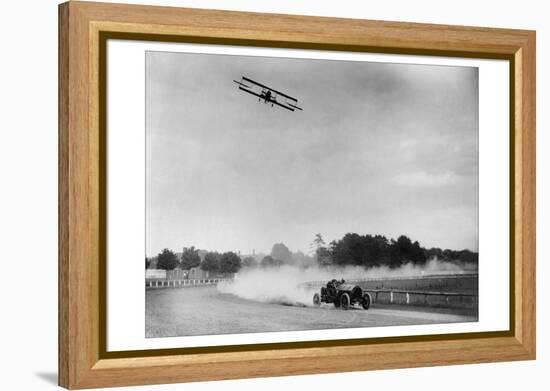 The Airplane Races the Automobile-null-Framed Stretched Canvas