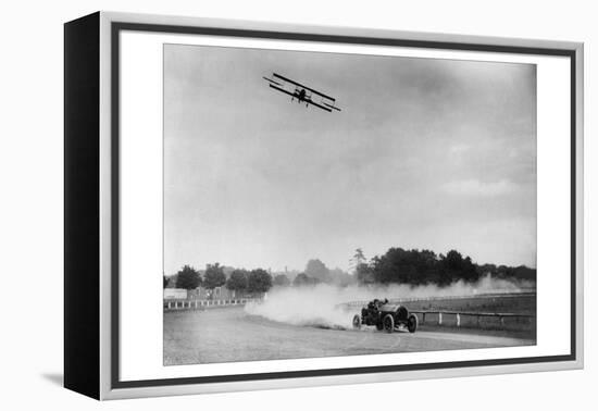 The Airplane Races the Automobile-null-Framed Stretched Canvas