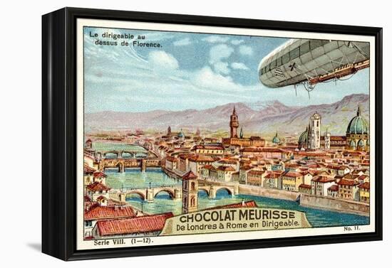 The Airship Above Florence-null-Framed Premier Image Canvas