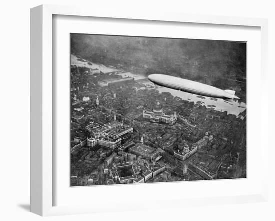 The Airship 'Graf Zepplin' over London, August 1931-null-Framed Giclee Print