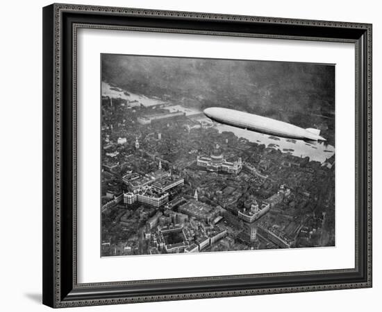 The Airship 'Graf Zepplin' over London, August 1931-null-Framed Giclee Print