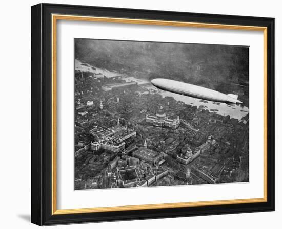 The Airship 'Graf Zepplin' over London, August 1931-null-Framed Giclee Print