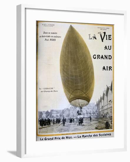 The Airship of Pierre and Paul Lebaudy, France, 1903-null-Framed Giclee Print