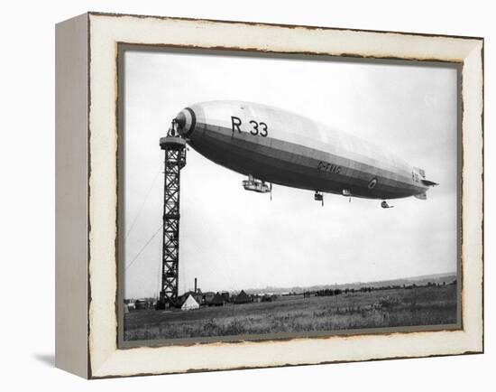 The Airship R.33 is Pictured at Croydon, July 1921-null-Framed Premier Image Canvas