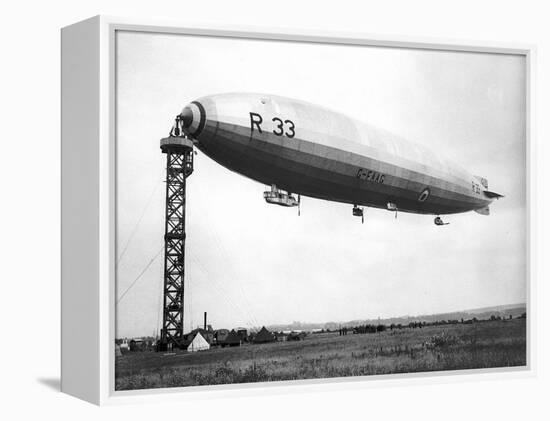 The Airship R.33 is Pictured at Croydon, July 1921-null-Framed Premier Image Canvas