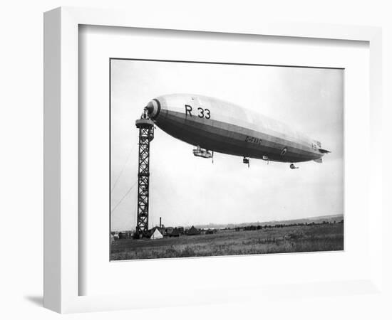 The Airship R.33 is Pictured at Croydon, July 1921-null-Framed Photographic Print