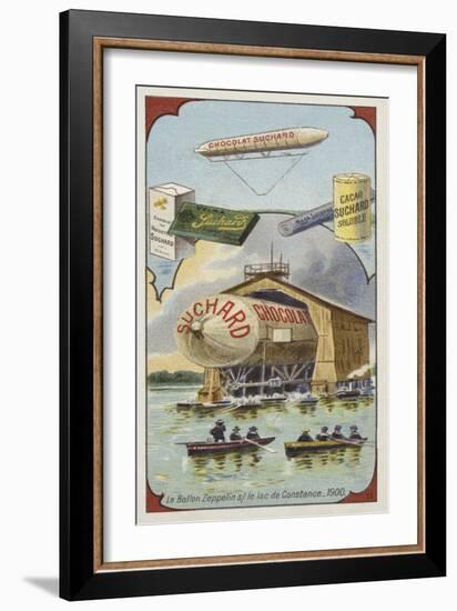 The Airship Zeppelin on Lake Constance, 1900-null-Framed Giclee Print