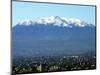 The Ajusco Mountain is Seen Behind Mexico City-null-Mounted Photographic Print