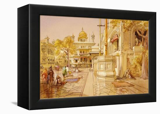 The Akal Boonga at the Golden Temple, Amritsar, India-William Simpson-Framed Premier Image Canvas