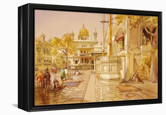 The Akal Boonga at the Golden Temple, Amritsar, India-William Simpson-Framed Premier Image Canvas