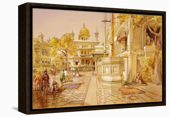 The Akal Boonga at the Golden Temple, Amritsar, India-William Simpson-Framed Premier Image Canvas