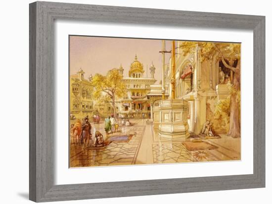 The Akal Boonga at the Golden Temple, Amritsar, India-William Simpson-Framed Giclee Print