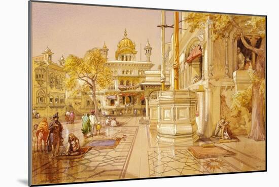 The Akal Boonga at the Golden Temple, Amritsar, India-William Simpson-Mounted Giclee Print