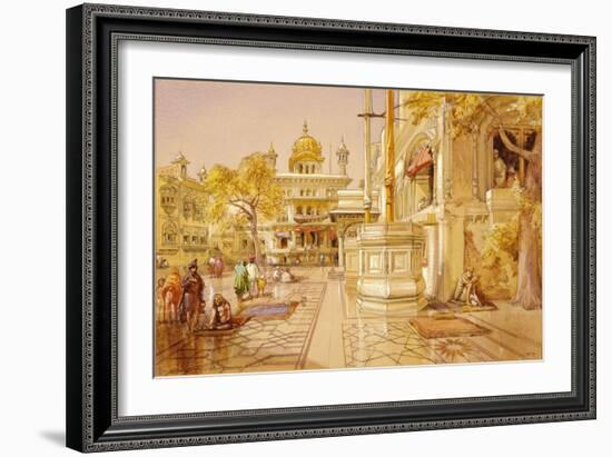 The Akal Boonga at the Golden Temple, Amritsar, India-William Simpson-Framed Giclee Print