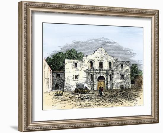 The Alamo in San Antonio, Texas, 1800s-null-Framed Giclee Print