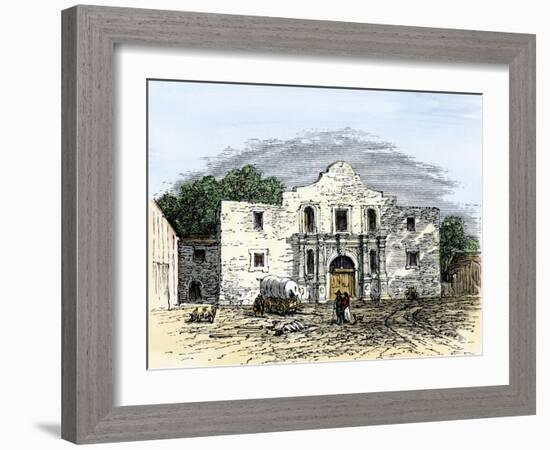 The Alamo in San Antonio, Texas, 1800s-null-Framed Giclee Print