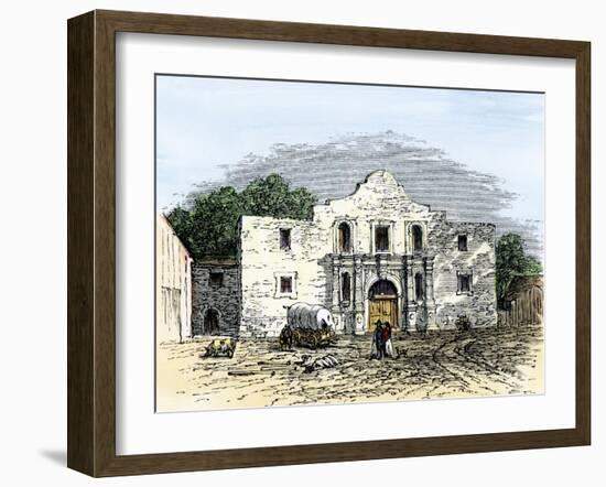 The Alamo in San Antonio, Texas, 1800s-null-Framed Giclee Print