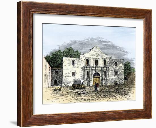 The Alamo in San Antonio, Texas, 1800s-null-Framed Giclee Print