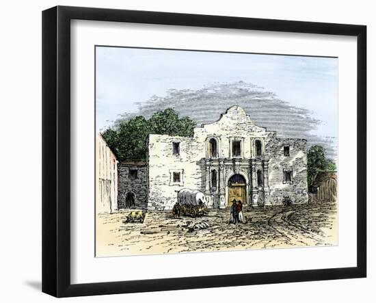 The Alamo in San Antonio, Texas, 1800s-null-Framed Giclee Print