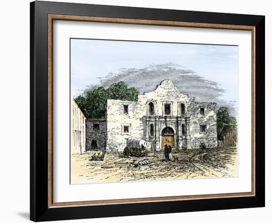 The Alamo in San Antonio, Texas, 1800s-null-Framed Giclee Print