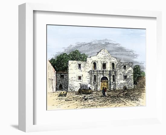 The Alamo in San Antonio, Texas, 1800s-null-Framed Giclee Print