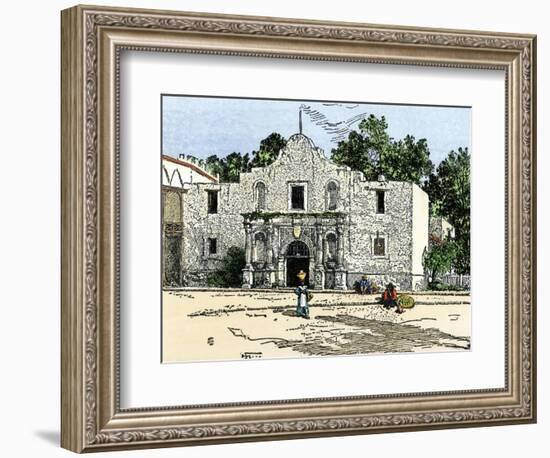 The Alamo in San Antonio, Texas, 1800s-null-Framed Giclee Print