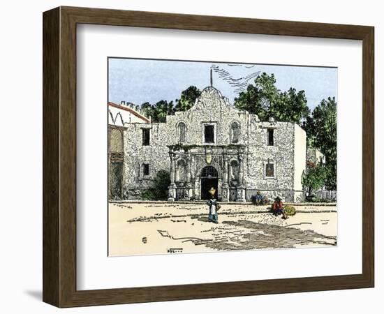 The Alamo in San Antonio, Texas, 1800s-null-Framed Giclee Print