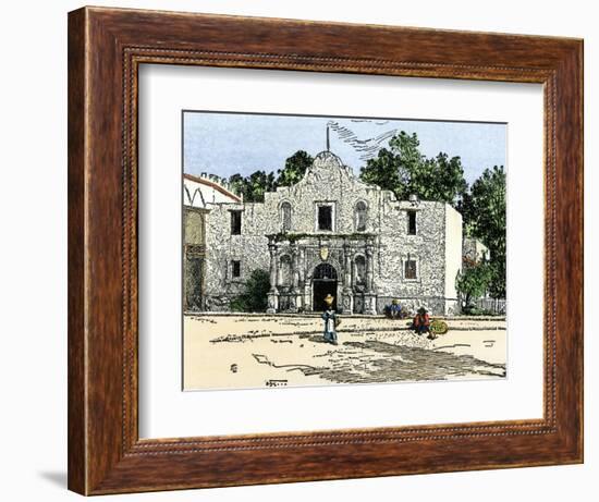 The Alamo in San Antonio, Texas, 1800s-null-Framed Giclee Print