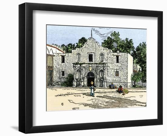 The Alamo in San Antonio, Texas, 1800s-null-Framed Giclee Print