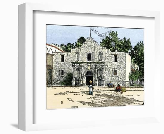 The Alamo in San Antonio, Texas, 1800s-null-Framed Giclee Print