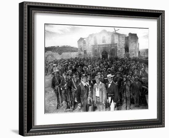 The Alamo, John Wayne, Richard Widmark, Laurence Harvey, 1960-null-Framed Photo