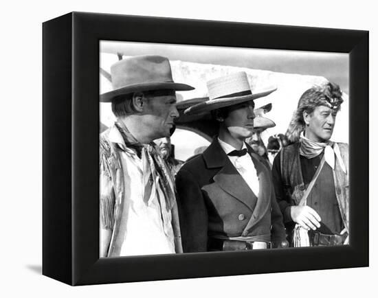 The Alamo, Richard Widmark, Laurence Harvey, John Wayne, 1960-null-Framed Stretched Canvas