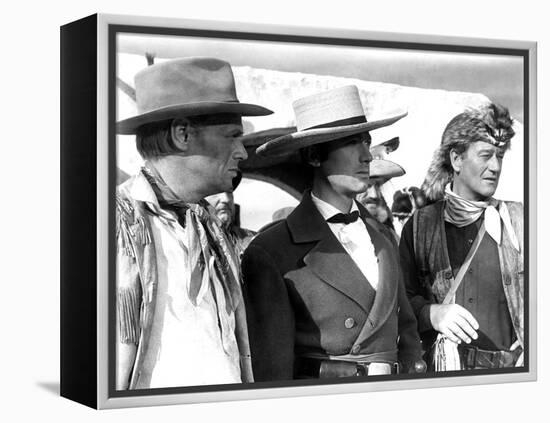 The Alamo, Richard Widmark, Laurence Harvey, John Wayne, 1960-null-Framed Stretched Canvas