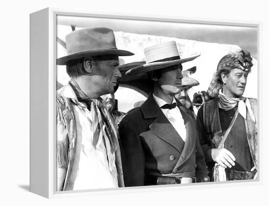 The Alamo, Richard Widmark, Laurence Harvey, John Wayne, 1960-null-Framed Stretched Canvas