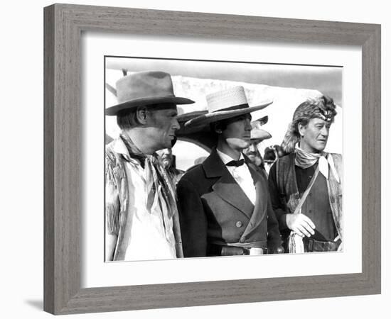 The Alamo, Richard Widmark, Laurence Harvey, John Wayne, 1960-null-Framed Photo