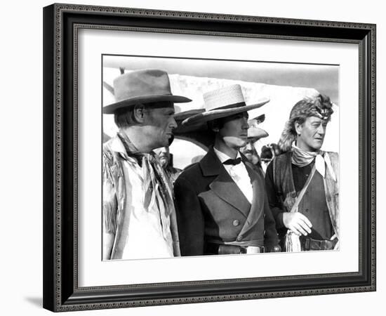 The Alamo, Richard Widmark, Laurence Harvey, John Wayne, 1960-null-Framed Photo