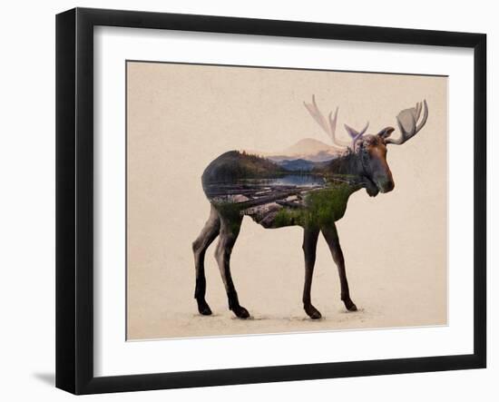 The Alaskan Bull Moose-Davies Babies-Framed Art Print