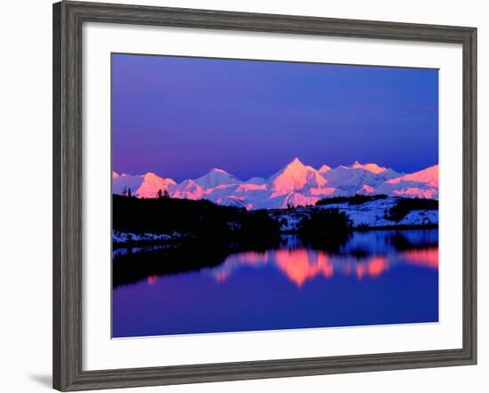 The Alaskan Range is Adjacent to Mt. Denali, Alaska, USA-Charles Sleicher-Framed Photographic Print