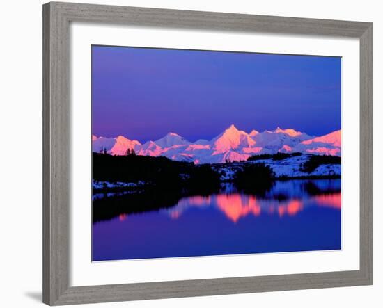 The Alaskan Range is Adjacent to Mt. Denali, Alaska, USA-Charles Sleicher-Framed Photographic Print