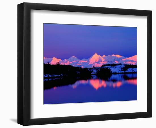 The Alaskan Range is Adjacent to Mt. Denali, Alaska, USA-Charles Sleicher-Framed Photographic Print