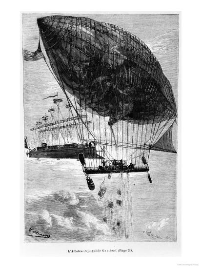 The Albatross And The Go Ahead Illustration From Robur Le Conquerant Giclee Print L Bennet Art Com