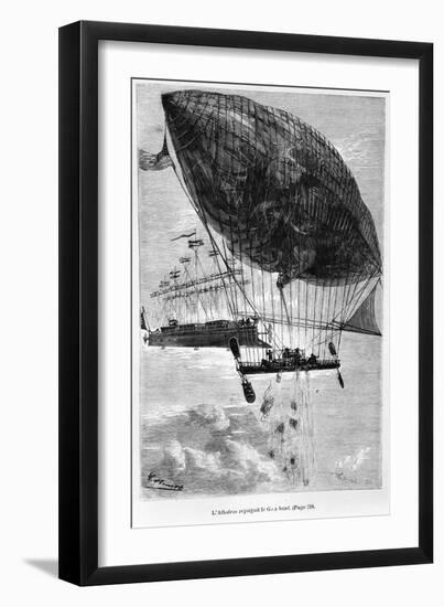 The Albatross and the Go-Ahead, Illustration from "Robur Le Conquerant"-L Bennet-Framed Giclee Print