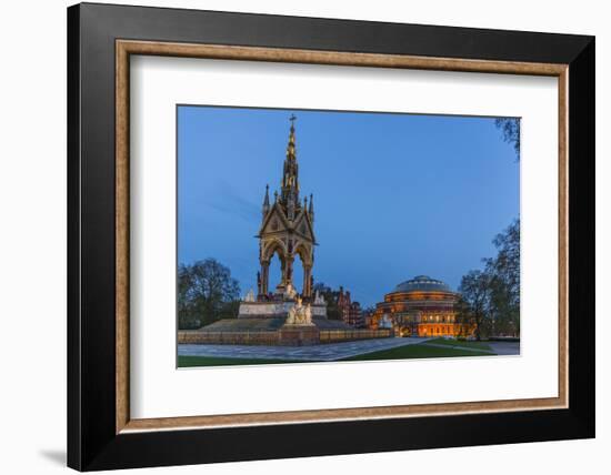 The Albert Memorial in Front of the Royal Albert Hall, London, England, United Kingdom, Europe-Michael Nolan-Framed Photographic Print