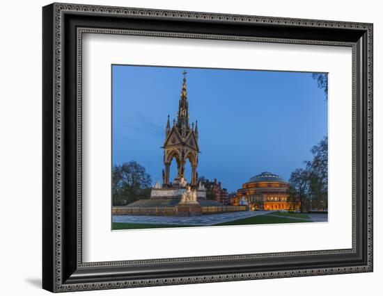 The Albert Memorial in Front of the Royal Albert Hall, London, England, United Kingdom, Europe-Michael Nolan-Framed Photographic Print