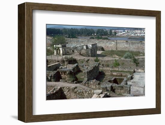 The Alcazaba and River Guardiana in Merida. Artist: Unknown-Unknown-Framed Photographic Print