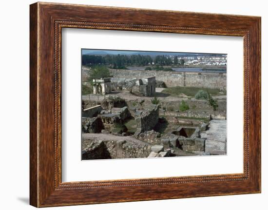 The Alcazaba and River Guardiana in Merida. Artist: Unknown-Unknown-Framed Photographic Print