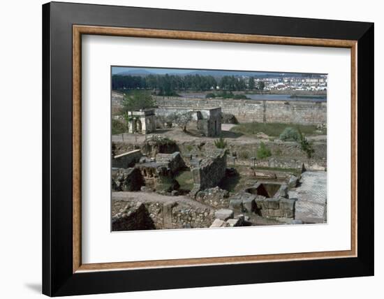 The Alcazaba and River Guardiana in Merida. Artist: Unknown-Unknown-Framed Photographic Print