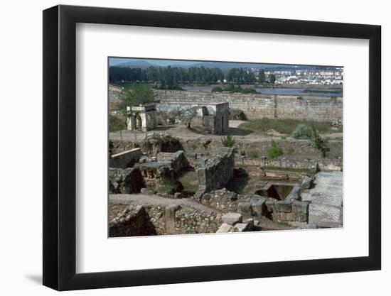 The Alcazaba and River Guardiana in Merida. Artist: Unknown-Unknown-Framed Photographic Print