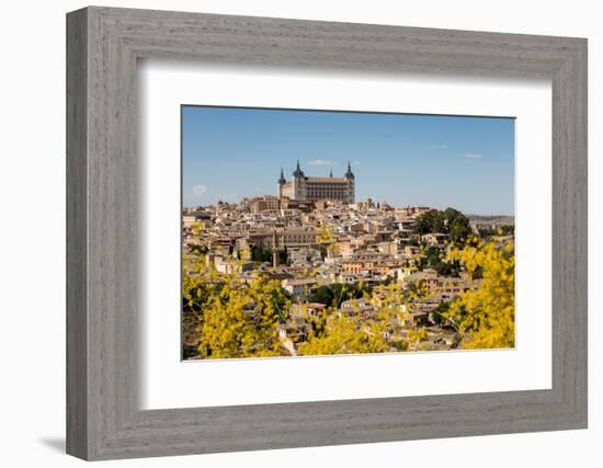 The Alcazar Towering Above the Rooftops of Toledo, Castilla La Mancha, Spain, Europe-Martin Child-Framed Photographic Print