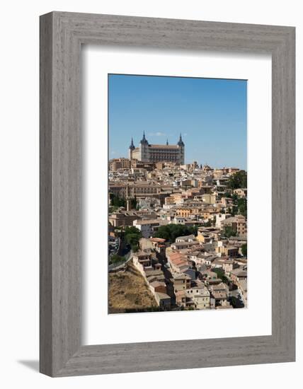 The Alcazar Towering Above the Rooftops of Toledo, Castilla La Mancha, Spain, Europe-Martin Child-Framed Photographic Print